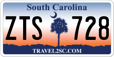 SC license plate ZTS728