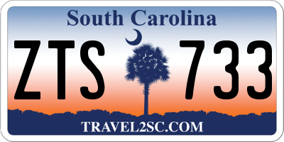 SC license plate ZTS733
