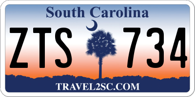 SC license plate ZTS734