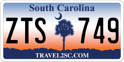 SC license plate ZTS749