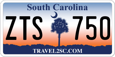 SC license plate ZTS750