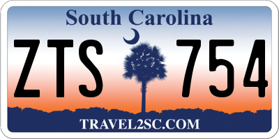 SC license plate ZTS754