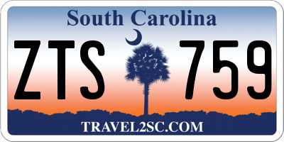 SC license plate ZTS759