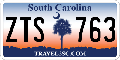 SC license plate ZTS763