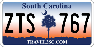 SC license plate ZTS767