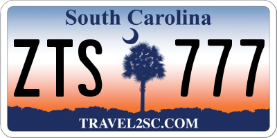 SC license plate ZTS777