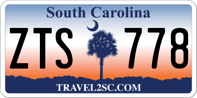 SC license plate ZTS778
