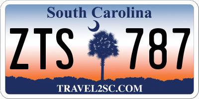 SC license plate ZTS787