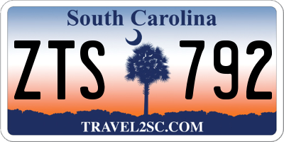 SC license plate ZTS792