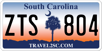 SC license plate ZTS804