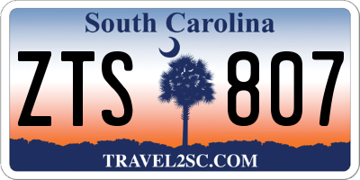 SC license plate ZTS807