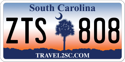 SC license plate ZTS808