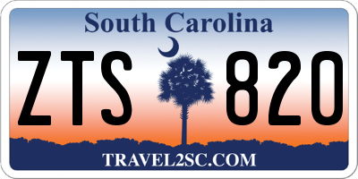 SC license plate ZTS820