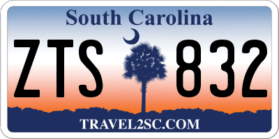 SC license plate ZTS832