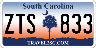 SC license plate ZTS833