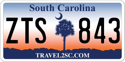 SC license plate ZTS843