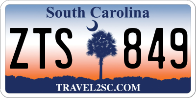 SC license plate ZTS849