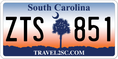 SC license plate ZTS851