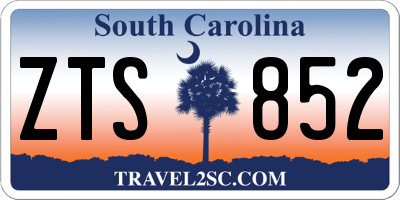 SC license plate ZTS852