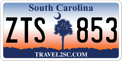 SC license plate ZTS853