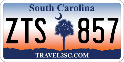 SC license plate ZTS857
