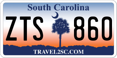 SC license plate ZTS860