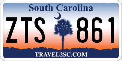 SC license plate ZTS861