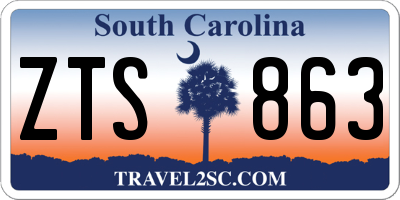 SC license plate ZTS863