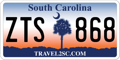 SC license plate ZTS868