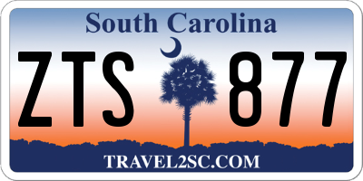 SC license plate ZTS877