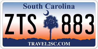 SC license plate ZTS883