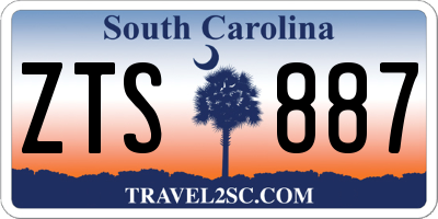 SC license plate ZTS887