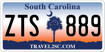 SC license plate ZTS889