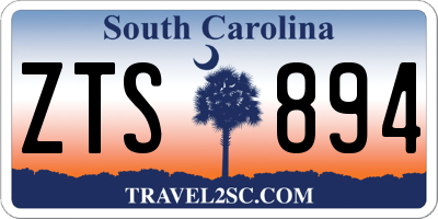 SC license plate ZTS894