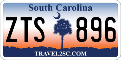SC license plate ZTS896