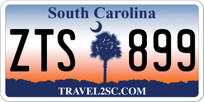 SC license plate ZTS899