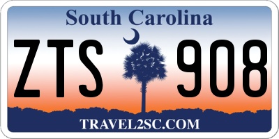 SC license plate ZTS908
