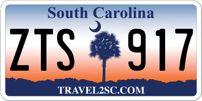 SC license plate ZTS917
