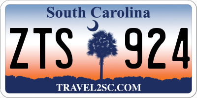 SC license plate ZTS924
