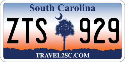 SC license plate ZTS929