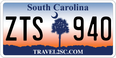SC license plate ZTS940