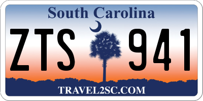 SC license plate ZTS941