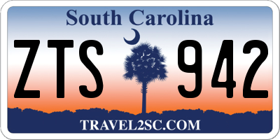 SC license plate ZTS942