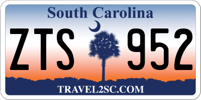 SC license plate ZTS952