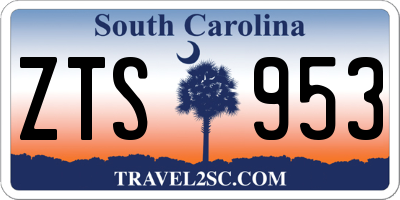 SC license plate ZTS953