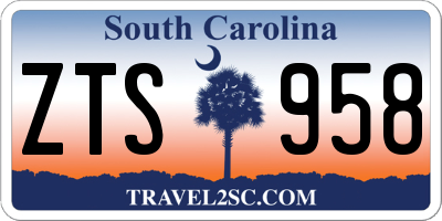 SC license plate ZTS958