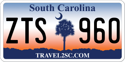 SC license plate ZTS960