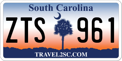 SC license plate ZTS961