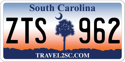 SC license plate ZTS962