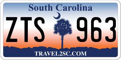 SC license plate ZTS963